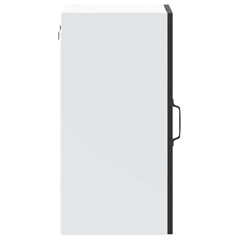 vidaXL Konyhai fali szekrény üvegajtóval Kalmar fekete színű fűrészáru