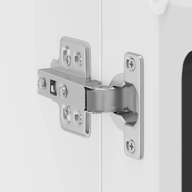 vidaXL Konyhai fali szekrény üvegajtóval Kalmar fekete színű fűrészáru