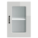 vidaXL Konyhai fali szekrény üvegajtóval Kalmar magasfényű fehér színű