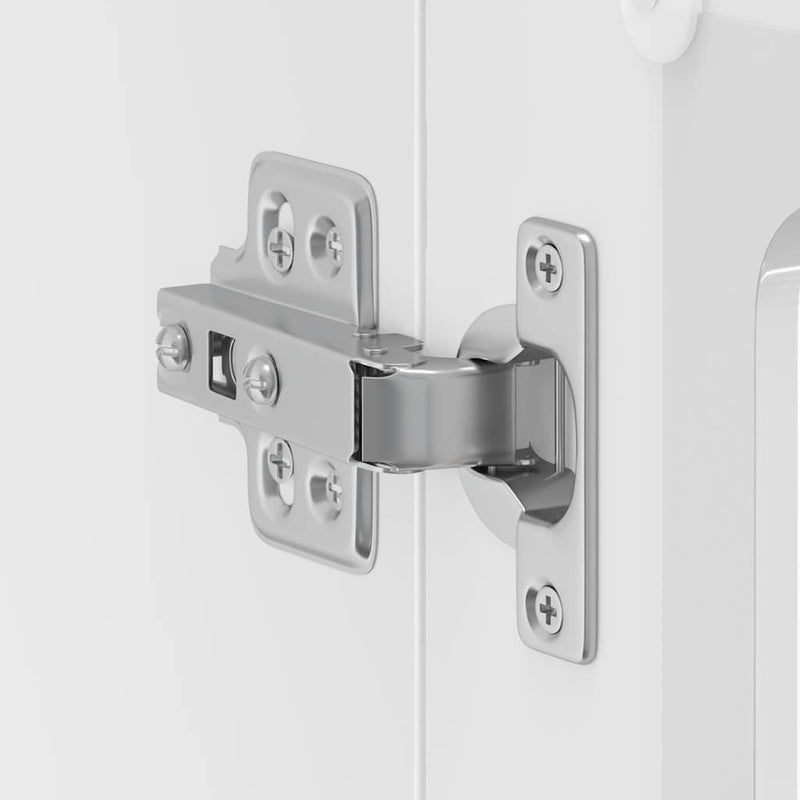 vidaXL Konyhai fali szekrény üvegajtóval Kalmar magasfényű fehér színű