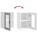 vidaXL Konyhai fali szekrény üvegajtóval Kalmar szürke sonoma műfa