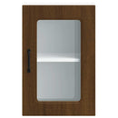 vidaXL Konyhai fali szekrény üvegajtóval Kalmar barna tölgy színű műfa