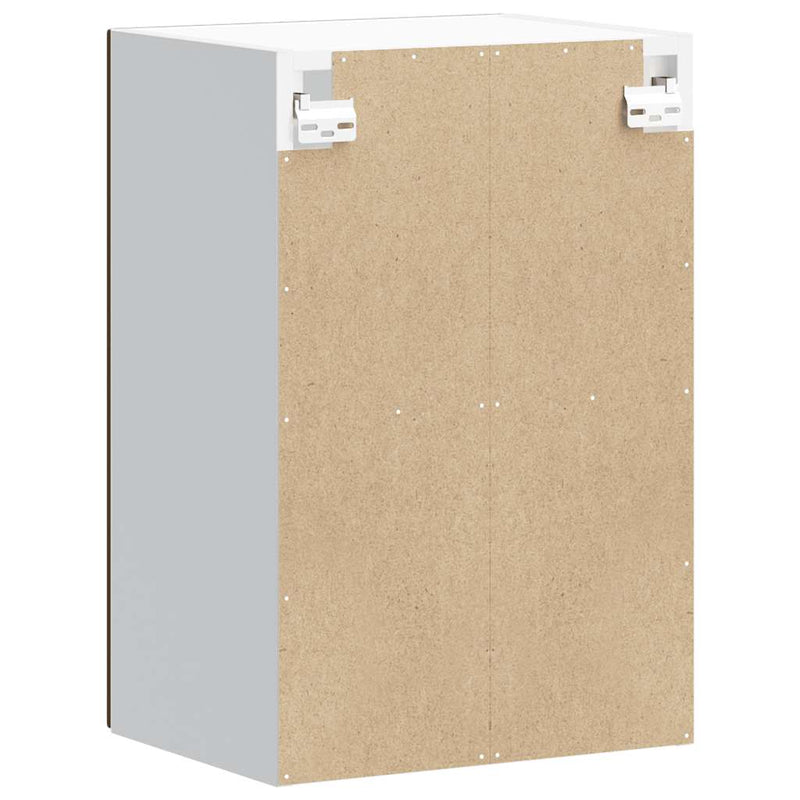 vidaXL Konyhai fali szekrény üvegajtóval Kalmar barna tölgy színű műfa