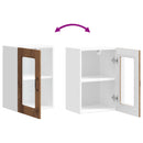 vidaXL Konyhai fali szekrény üvegajtóval Kalmar régi fából