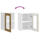 vidaXL konyhai fali szekrény üvegajtóval Kalmar kézműves tölgy