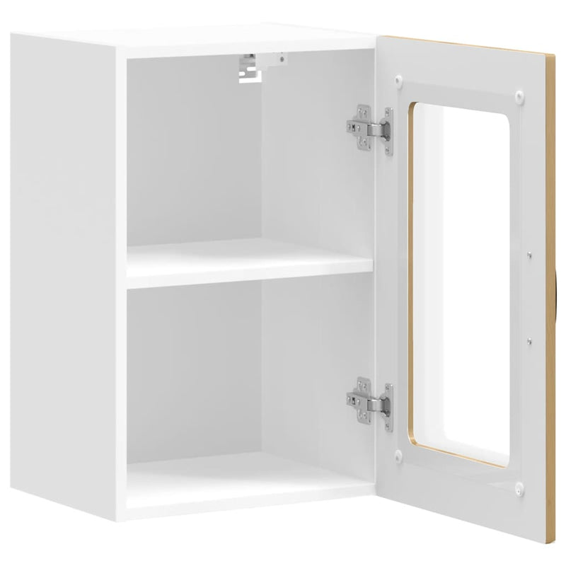 vidaXL konyhai fali szekrény üvegajtóval Kalmar kézműves tölgy