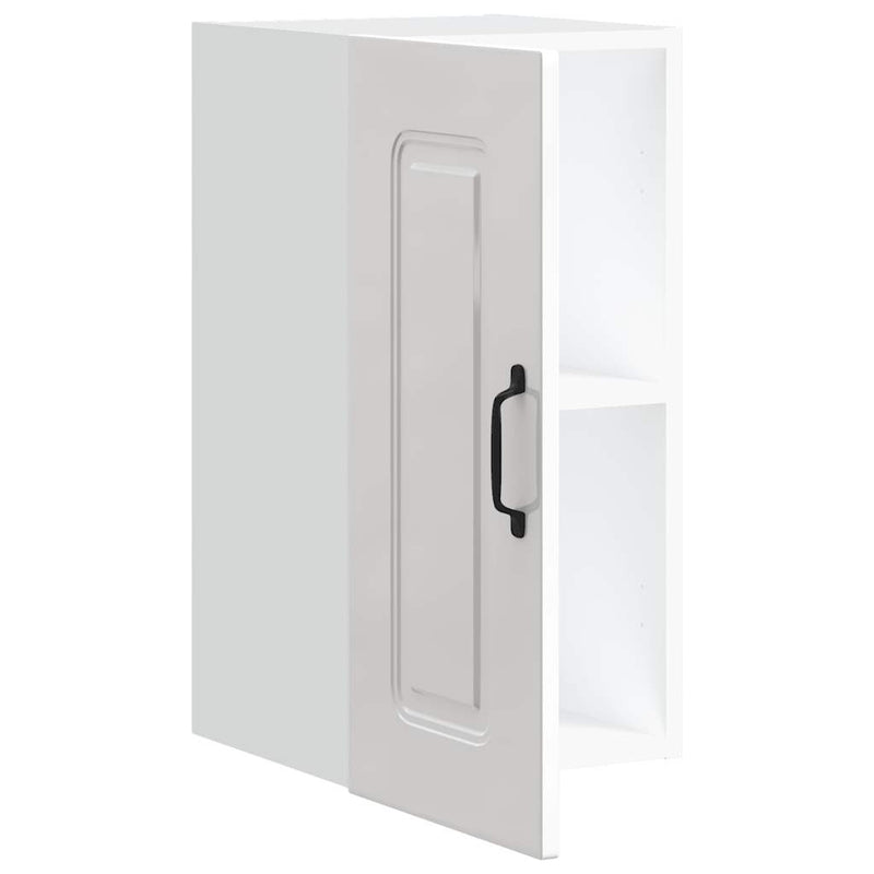 vidaXL konyhai fali szekrény Kalmar magasfényű fehér színű fából