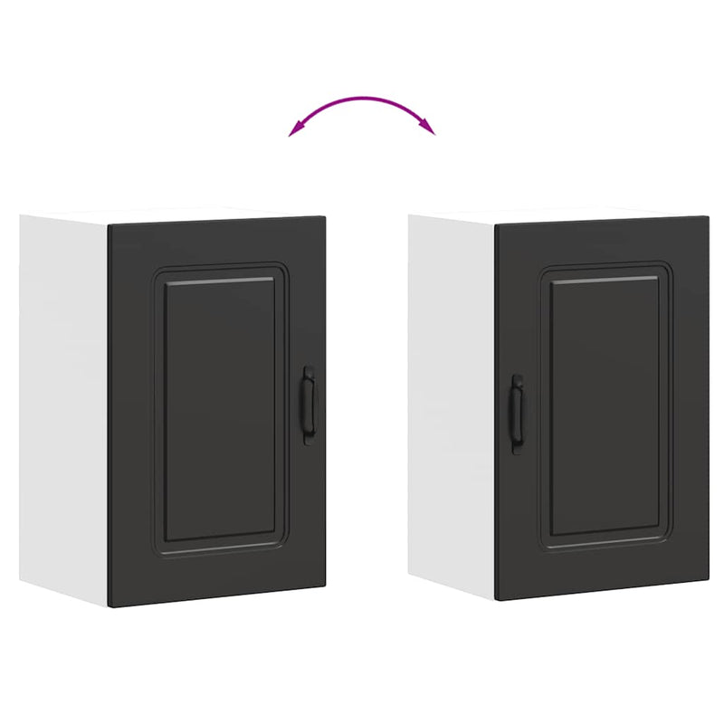 vidaXL konyhai fali szekrény Kalmar fekete színű fűrészáru