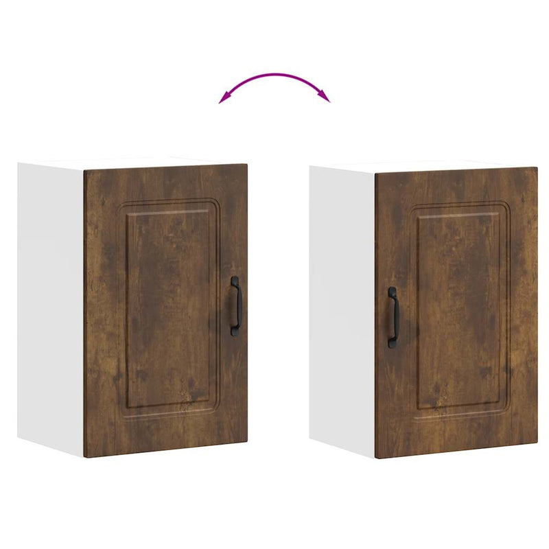 vidaXL konyhai fali szekrény Kalmar füstölt tölgy fűrészelt fa