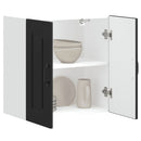 vidaXL konyhai fali szekrény Kalmar fekete színű fűrészáru