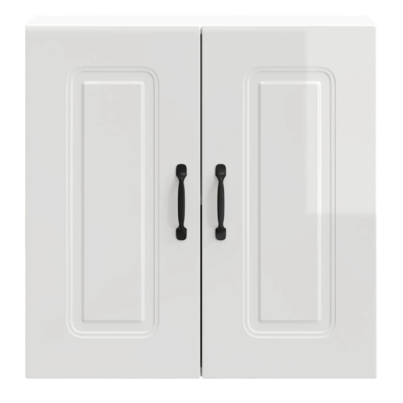 vidaXL konyhai fali szekrény Kalmar magasfényű fehér színű fából