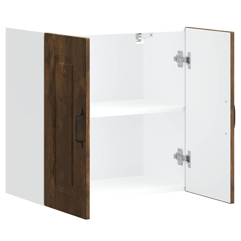 vidaXL konyhai fali szekrény Kalmar füstölt tölgy fűrészelt fa