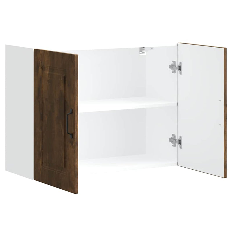 vidaXL konyhai fali szekrény Kalmar füstölt tölgy fűrészelt fa