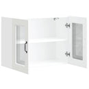 vidaXL Konyhai fali szekrény üvegajtóval Kalmar fehér színű műfa