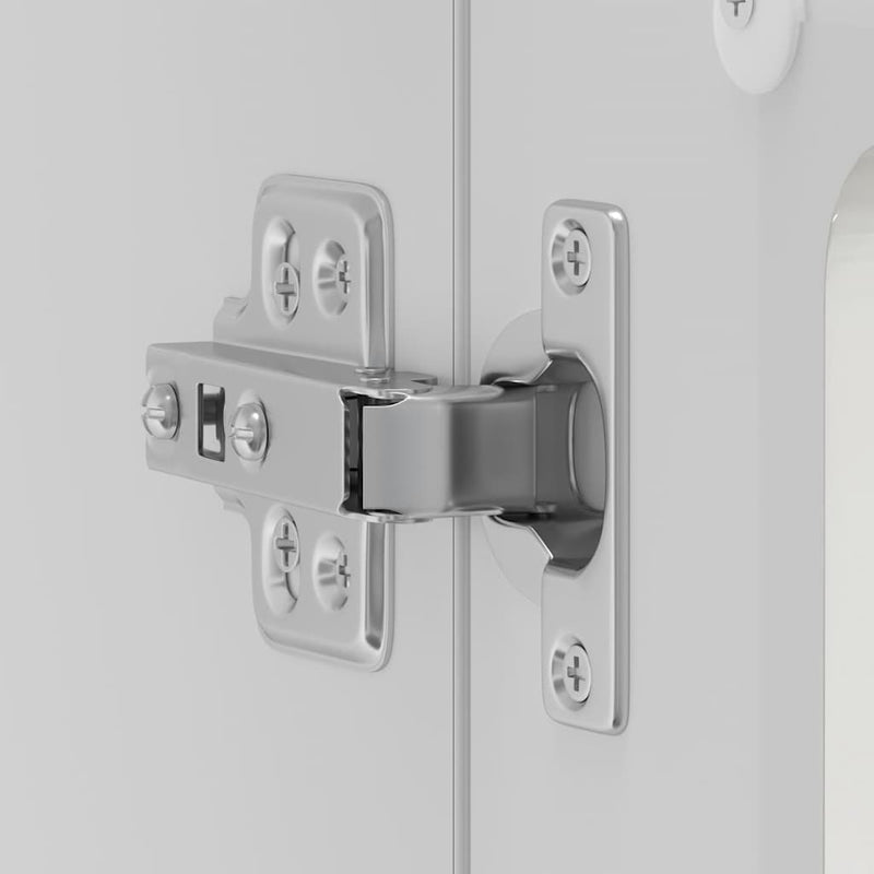 vidaXL Konyhai fali szekrény üvegajtóval Kalmar magasfényű fehér színű