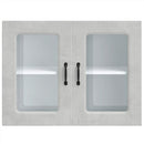 vidaXL Konyhai fali szekrény üvegajtóval Kalmar beton szürke műfa