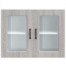 vidaXL Konyhai fali szekrény üvegajtóval Kalmar szürke sonoma műfa