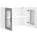 vidaXL Konyhai fali szekrény üvegajtóval Kalmar szürke sonoma műfa