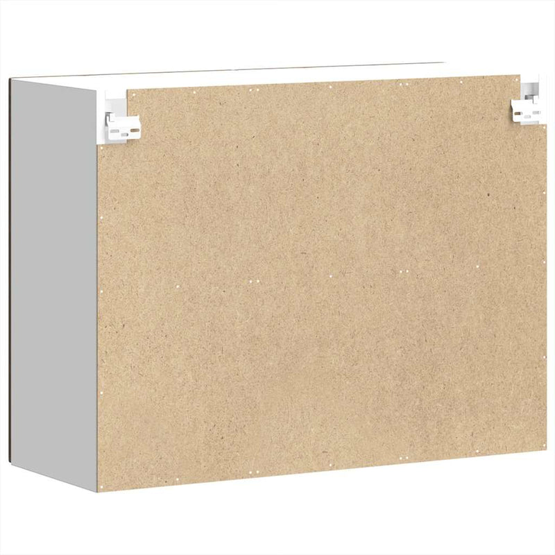 vidaXL Konyhai fali szekrény üvegajtóval Kalmar barna tölgy színű műfa