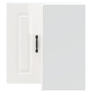 vidaXL Konyhai fali sarokszekrény Kalmar magasfényű fehér színű műfa