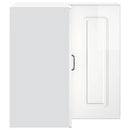 vidaXL Konyhai fali sarokszekrény Kalmar magasfényű fehér színű műfa