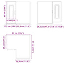 vidaXL konyhai fali sarokszekrény Kalmar sonoma tölgy műszaki fa