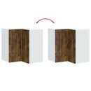 vidaXL Konyhai fali sarokszekrény Kalmar füstölt tölgy fűrészelt fa