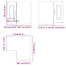 vidaXL Konyhai fali sarokszekrény Kalmar barna tölgyfa színű műfa