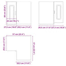 vidaXL Konyhai fali sarokszekrény Kalmar régi fából színű műfa