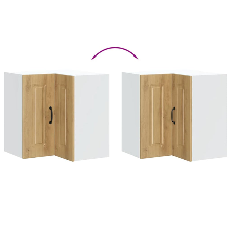 vidaXL konyhai fali sarokszekrény Kalmar kézműves tölgy műszaki fa