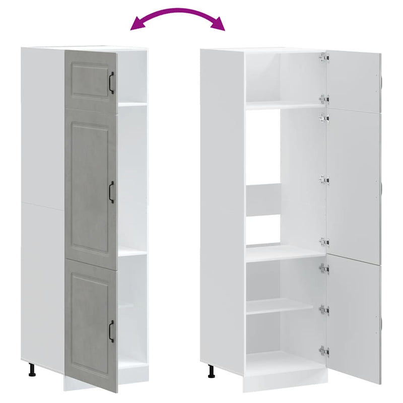 vidaXL konyhaszekrény Kalmar beton szürke műfa