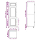 vidaXL Kalmar kézműves tölgy színű szerelt fa konyhaszekrény