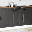 vidaXL mosogatógép panel Kalmar Fekete 45x1,5x57 cm mérnöki fa