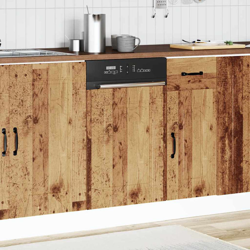 vidaXL mosogatógép panel Kalmar régi fa 45x1,5x67 cm gépesített fa