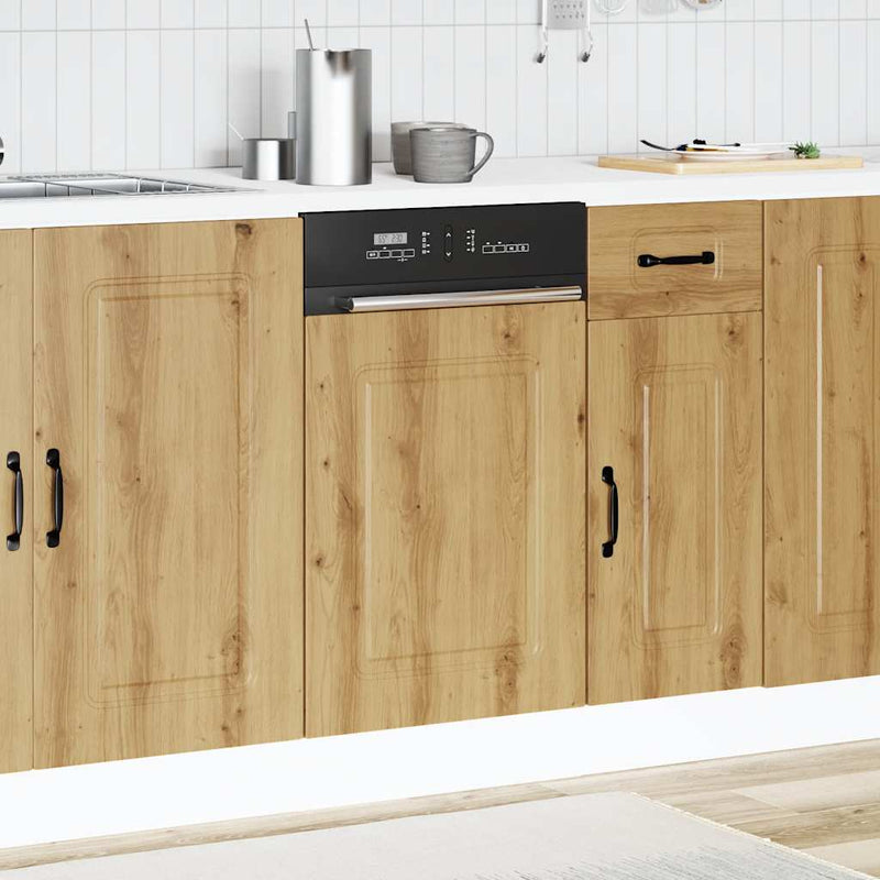 vidaXL mosogatógép panel Kalmar kézműves tölgy 45x1,5x67 cm gépi fa