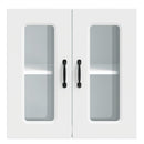 vidaXL Konyhai fali szekrény üvegajtóval Kalmar fehér színű műfa