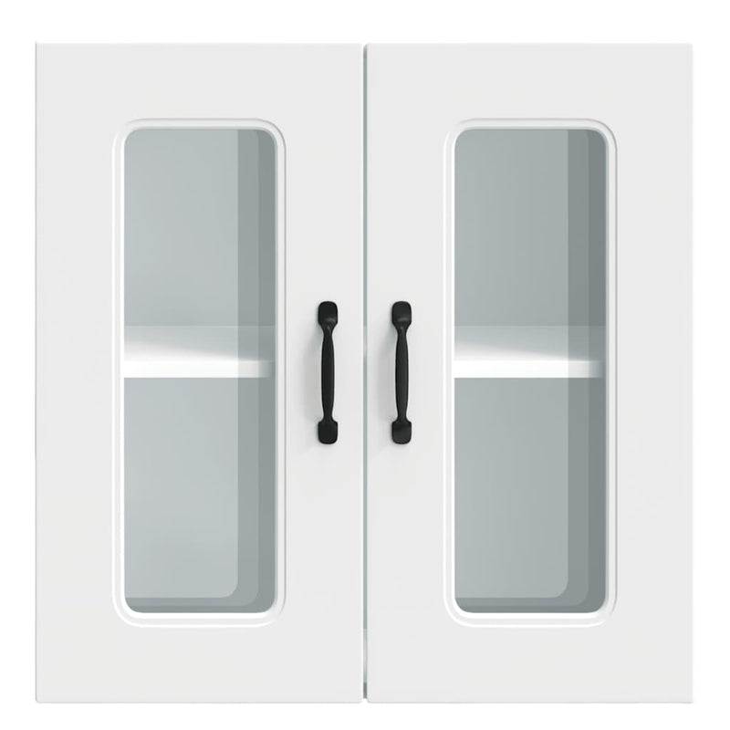 vidaXL Konyhai fali szekrény üvegajtóval Kalmar fehér színű műfa