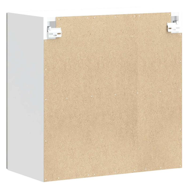 vidaXL Konyhai fali szekrény üvegajtóval Kalmar magasfényű fehér színű