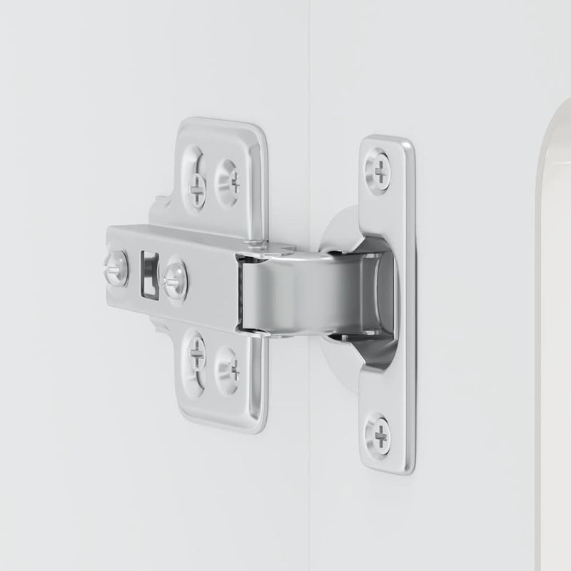 vidaXL Konyhai fali szekrény üvegajtóval Kalmar magasfényű fehér színű