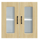 vidaXL konyhai fali szekrény üvegajtóval Kalmar sonoma tölgy