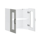 vidaXL Konyhai fali szekrény üvegajtóval Kalmar beton szürke műfa