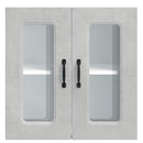 vidaXL Konyhai fali szekrény üvegajtóval Kalmar beton szürke műfa