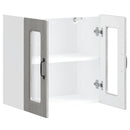 vidaXL Konyhai fali szekrény üvegajtóval Kalmar szürke sonoma műfa