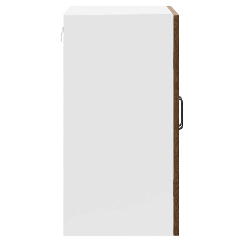 vidaXL Konyhai fali szekrény üvegajtóval Kalmar barna tölgy színű műfa