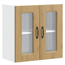 vidaXL konyhai fali szekrény üvegajtóval Kalmar kézműves tölgy