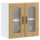 vidaXL konyhai fali szekrény üvegajtóval Kalmar kézműves tölgy