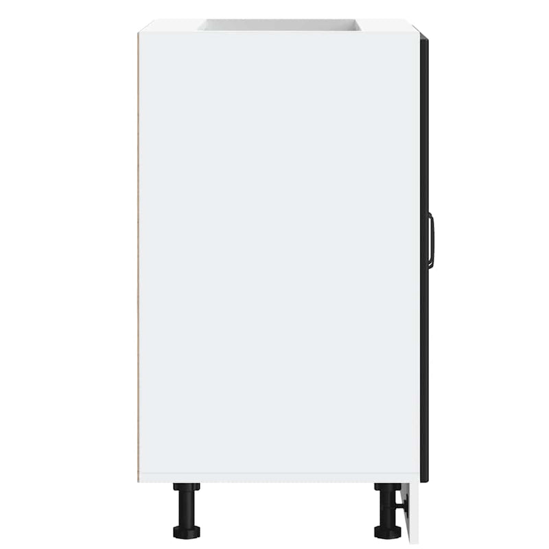 vidaXL mosdóaljzatos szekrény Lucca fekete szerelt fa