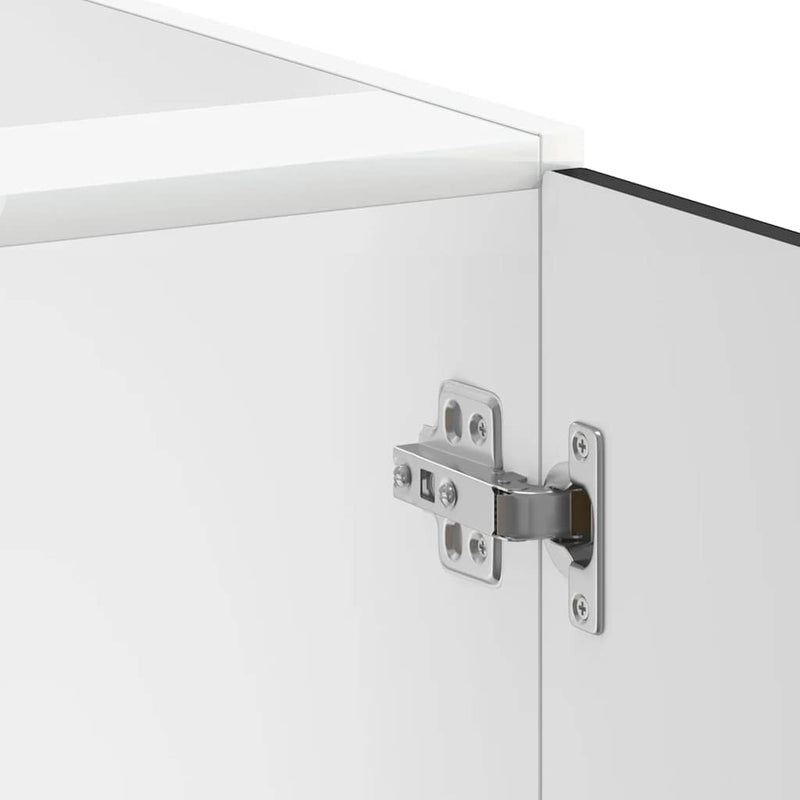 vidaXL mosdóaljzatos szekrény Lucca fekete szerelt fa