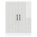 vidaXL mosdóaljzatos szekrény Lucca magasfényű fehér szerelt fa