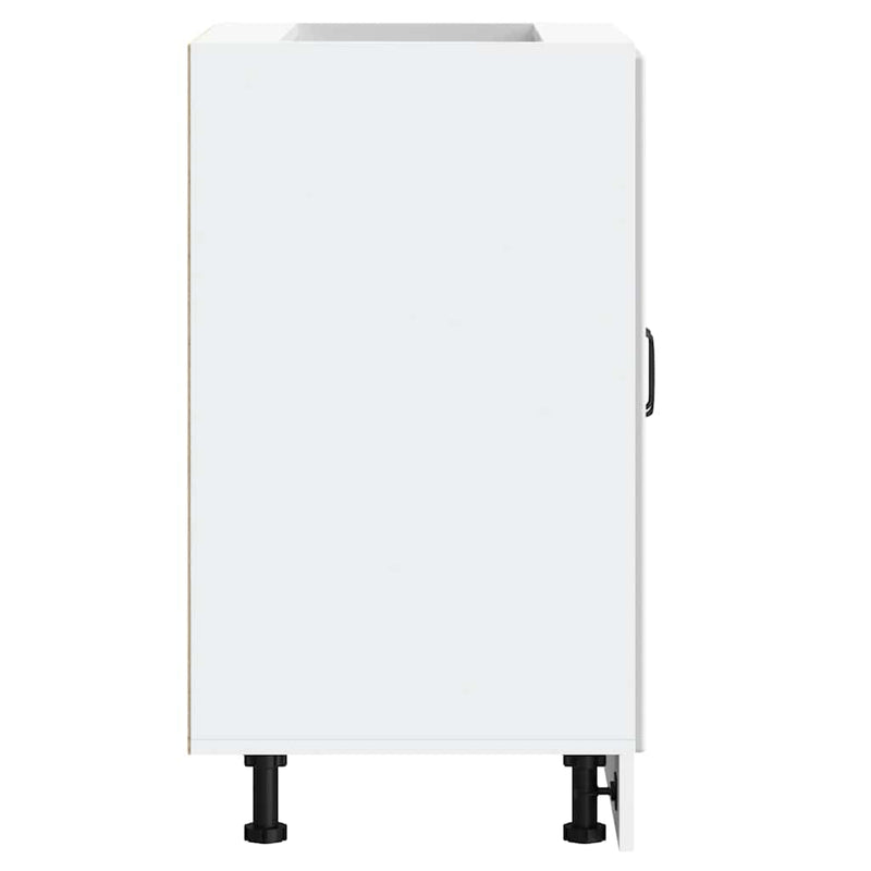 vidaXL mosdóaljzatos szekrény Lucca magasfényű fehér szerelt fa